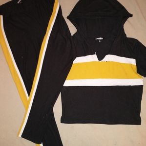 Feathers Crop Sweatsuit